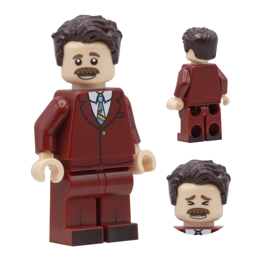 Moustached News Anchor