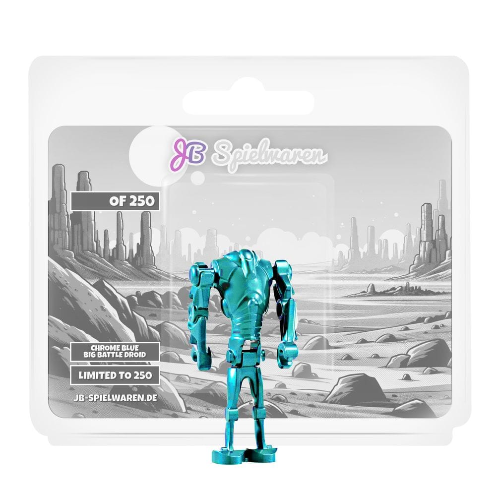 Chrome blue Big Battle Droid