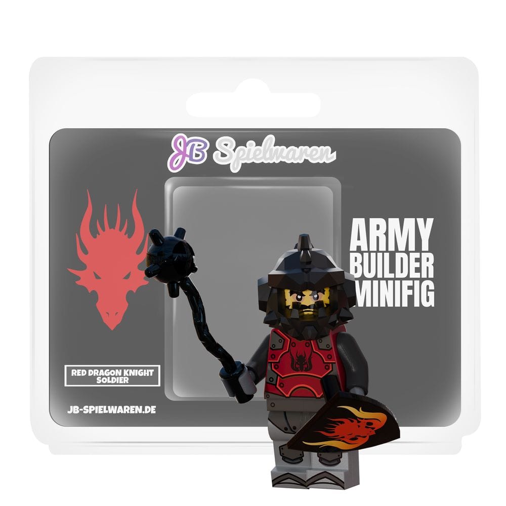 Red Dragon Knight Soldier with Mace