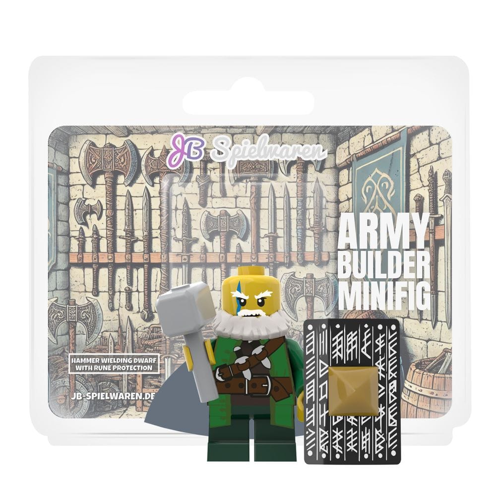 Hammer Wielding Dwarf mit Runenschutz