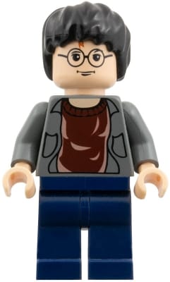 Harry Potter - Dark Bluish Gray Open Shirt Torso, Dark Blue Legs