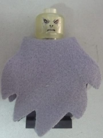 Lord Voldemort - Glow In Dark Trans Head, Dark Bluish Gray Dementor Style Cape