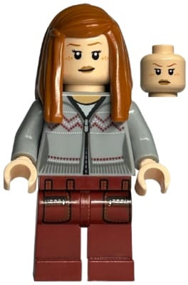 Ginny Weasley - Light Bluish Gray Knitwear, Dark Red Legs with Pockets Pattern