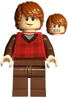 Ron Weasley - Red Tartan Sweater, Reddish Brown Legs