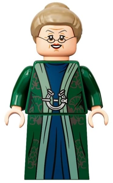 Professor Minerva McGonagall - Dark Green Robe over Dark Blue Dress, Dark Tan Hair