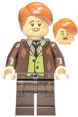 Professor Remus Lupin - Dark Brown Jacket, Olive Green Vest, Printed Legs