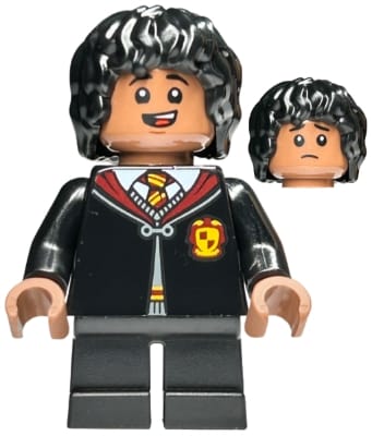 Lee Jordan - Gryffindor Robe Clasped, Black Short Legs, Hair Tousled