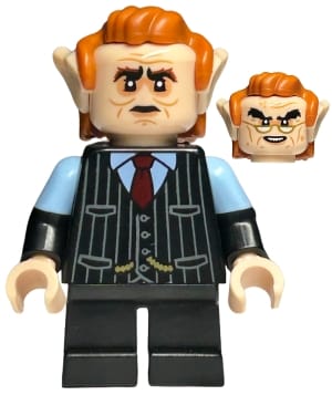 Goblin - Black Pinstripe Vest, Dark Orange Hair