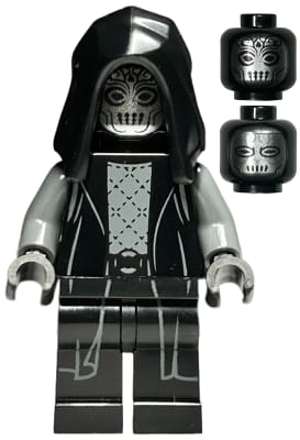 Death Eater - Black Hood, Dark Bluish Gray Arms, Double Cheek Lines / Squinting Eyes