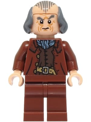 Argus Filch - Bald on Top, Reddish Brown Coat, Dark Brown Vest, Plain Legs