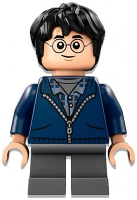 Harry Potter - Dark Blue Hoodie, Dark Bluish Gray Short Legs
