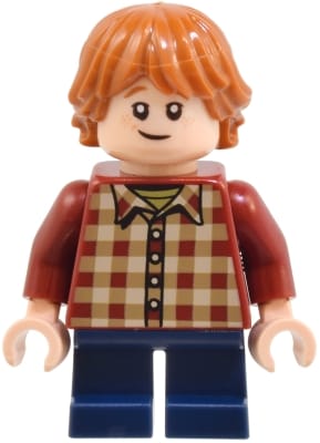 Ron Weasley - Dark Red Plaid Shirt, Dark Blue Short Legs