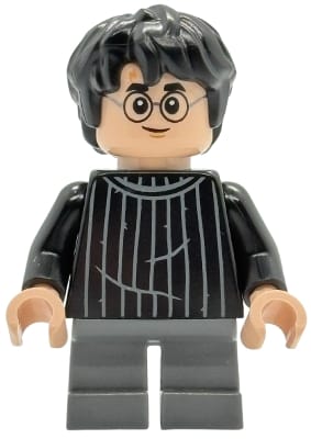 Harry Potter - Black Striped Sweater, Dark Bluish Gray Short Legs