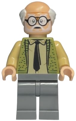 Ernie Prang - Olive Green Vest Knit, Half Bald, Dark Bluish Gray Legs