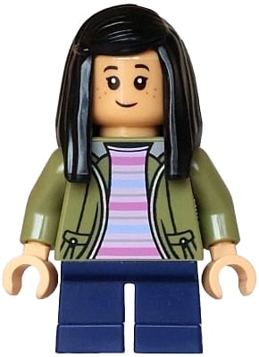 Cho Chang - Olive Green Jacket, Dark Blue Short Legs