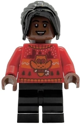 Angelina Johnson - Red Holiday Sweater, Black Medium Legs