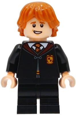 Ron Weasley - Gryffindor Robe Clasped, Black Medium Legs, Open Mouth Smile
