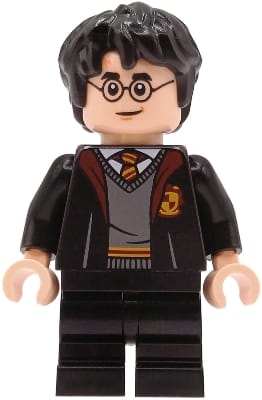 Harry Potter - Gryffindor Robe Open, Black Medium Legs, Hair Thick and Messy