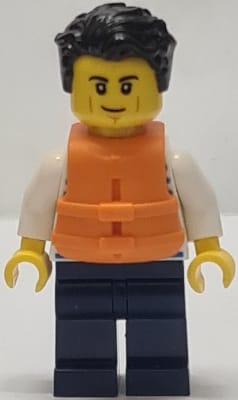 Sailor - Male with Life Jacket, Dark Blue Legs