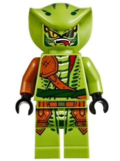 Lasha - Rebooted, Serpentine Snake Scout, Lime with Dark Orange Armor Coverings