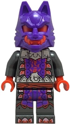 Wolf Mask Warrior - Dark Purple and Red Mask