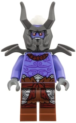 Oni Warrior - Blue Violet Torso, Reddish Brown Legs