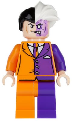 Source: BrickLink Two-Face - Orange and Purple Suit