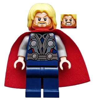 Thor - Starched Fabric Cape, Dark Blue Legs