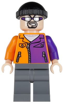 Source: BrickLink Two-Face's Henchman, Orange and Purple - Sunglasses