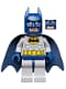 Source: BrickLink Batman - Light Bluish Gray Suit with Yellow Belt and Crest, Dark Blue Mask and Cape (Type 2 Cowl)