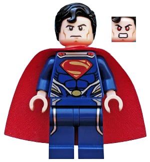 Superman - Dark Blue Suit, Starched Fabric Cape