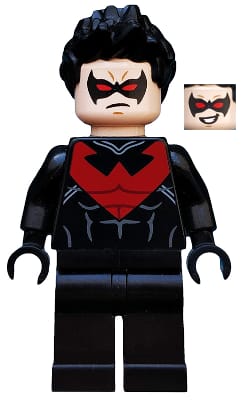 Source: BrickLink Nightwing - Red Eye Holes and Chest Symbol