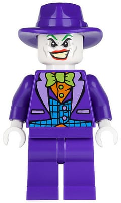 The Joker - Medium Azure Vest, Lime Bow Tie, Dark Purple Fedora