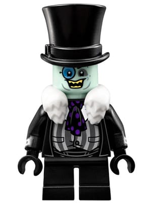 The Penguin - White Fur Collar, Black Suit, Smile