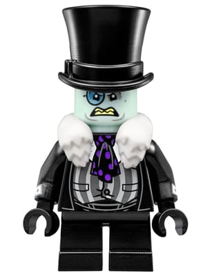 The Penguin - White Fur Collar, Black Suit, Angry
