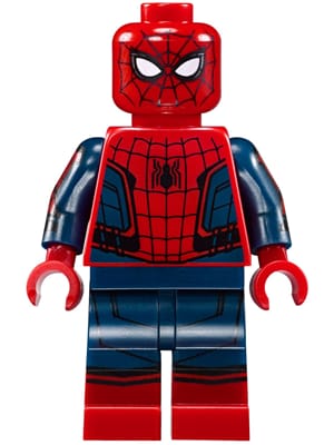 Source: BrickLink Spider-Man - Black Web Pattern, Red Torso Small Vest, Red Boots