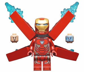 Source: BrickLink Iron Man - Mark 50 Armor, Small Helmet Visor, Wings without Stickers