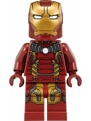Source: BrickLink Iron Man - Mark 43 Armor, Trans-Clear Head
