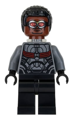 Falcon - Dark Bluish Gray and Black Suit, Plain Legs