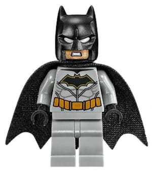 Source: BrickLink Batman, Medium Nougat Face, Light Bluish Gray Suit
