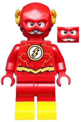 Source: BrickLink The Flash - Gold Outlines on Chest and Yellow Boots