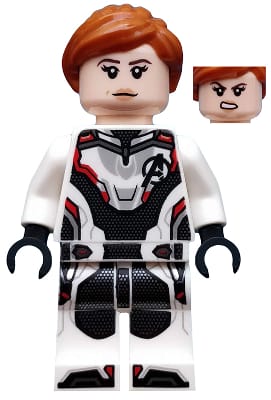 Black Widow - White Jumpsuit, Dark Orange Ponytail