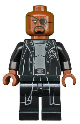Nick Fury - Gray Sweater and Black Trench Coat (Undetermined Legs)