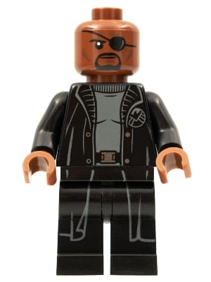 Nick Fury - Gray Sweater and Black Trench Coat, No Shirt Tail