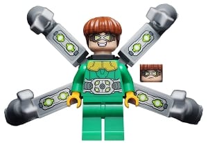 Dr. Octopus (Otto Octavius) / Doc Ock - Green Outfit, Long Mechanical Arms with Stickers