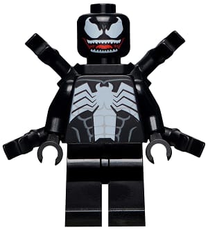 Venom - White Teeth Parted, 4 Back Appendages Small with Clips
