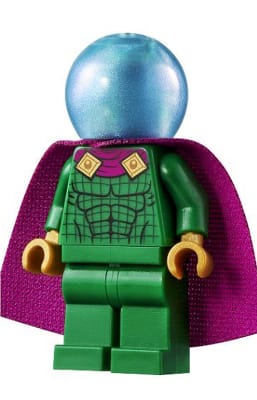 Mysterio - Light Bluish Gray Head, Satin Trans-Light Blue Helmet, Double Hole Cape