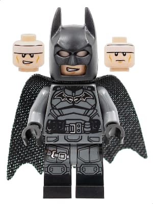 Batman - Dark Bluish Gray Suit, Black Belt, Black Hands, Spongy Cape with 1 Hole, Black Boots