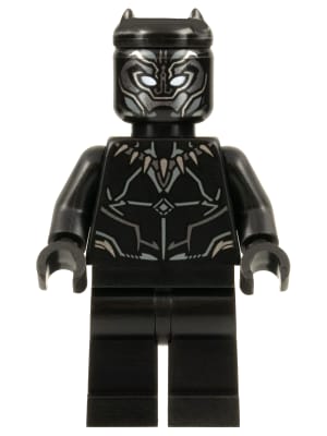 Black Panther - Dark Silver and Dark Bluish Gray Armor Contours