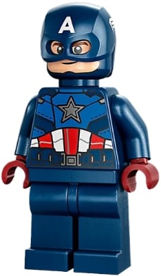 Captain America - Dark Blue Suit with Dark Blue Belt, Dark Red Hands, Helmet